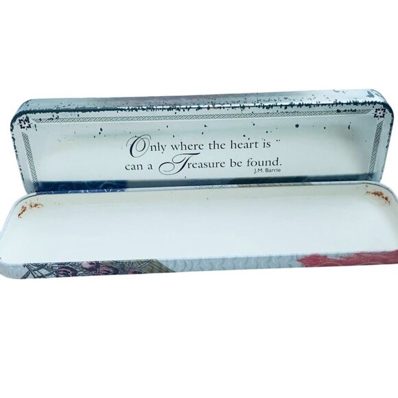 6.  Brighton Empty Decorative Watch Tin With Floral & Heart Design - Picture 2 of 4